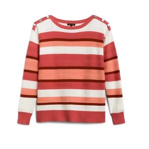 Lety & Me - Jessie Long Sleeve Button Detail Pullover NWT